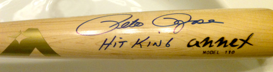 Annex Wood Bat Signed by Pete Rose. 